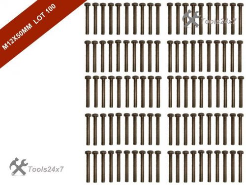 M12x50mm a2 stainless fully threaded bolt screw hexagon hex head lot of 100 hq for sale