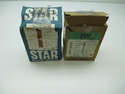 LOT 2 NEW STAR 2305-6211 4-6ASD 1/8IN DOME .251-.375 GRIP BLIND RIVET D392130