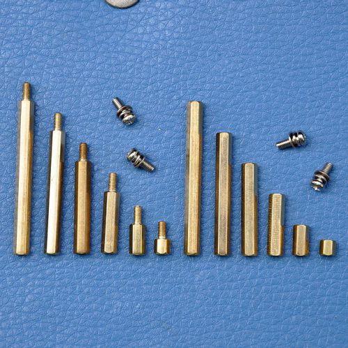 Brass M3 Hex Spacer &amp; Screw Assorted Kit, Standoff. SKU101003