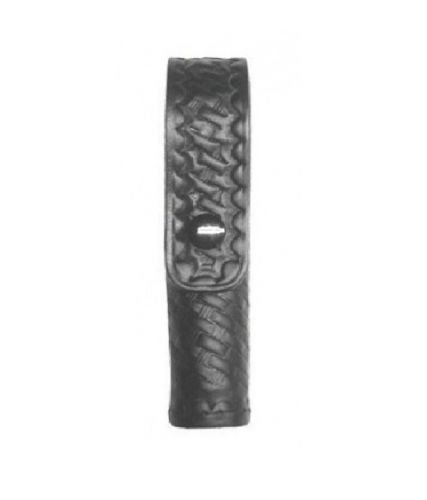 Stallion SFR-3 Black High-Gloss Leather Tactical Flashlight Covered Holder