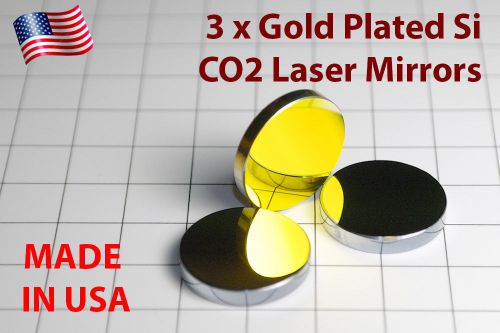 3x made in usa for co2 gold plated si mirror 20mm 40w-100w laser cutter engraver for sale