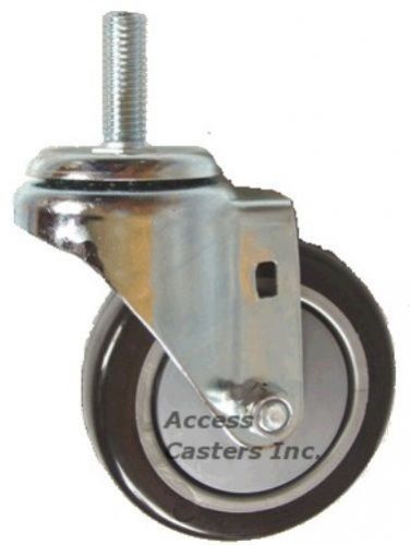 5pb2ps 5&#034; threaded stem swivel caster, polyurethane wheel, 300 lbs capacity for sale