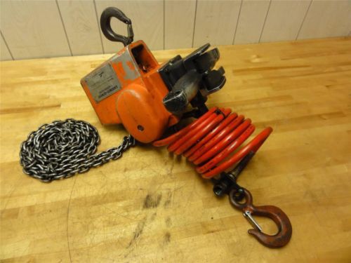 Gardner Denver 275LB Pneumatic Chain Hoist 9 foot Lift, Air, Model 75250AC5