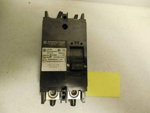 SQUARE D Q2L2150 150 AMP 2 POLE 120/240 VAC CIRCUIT BREAKER. GF2