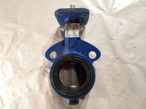 DelTech DN65 2.5&#034; Butterfly Valve 50025141E180, 175 PSI, CI Body, SS316 Disc