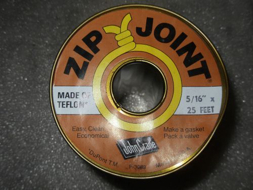 (Y2-4) 1 NIB ROLL JOHN CRANE 5/16&#034; X 25FT TEFLON ZIP JOINT PACKING ROPE