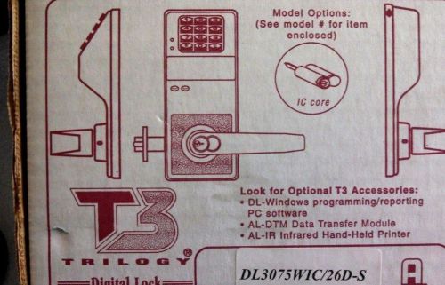 Nos  alarm lock t3 dl3075wic - us26d schlage lfic  bypass for sale