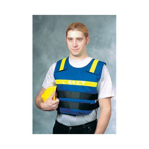2B Cooling Vest Blue With 68&#034; Of Yellow Reflexite® Stripes And Cooling Packs