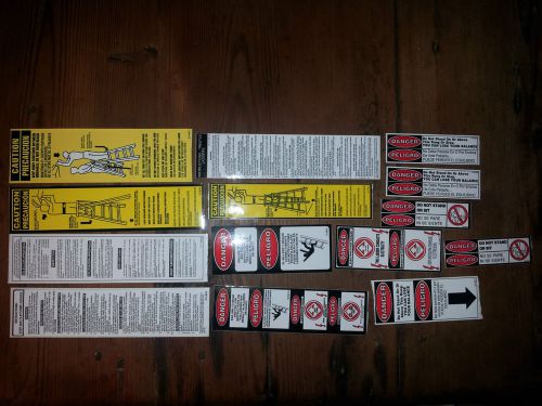 Ladder Safety Sticker Decal 14pc Set