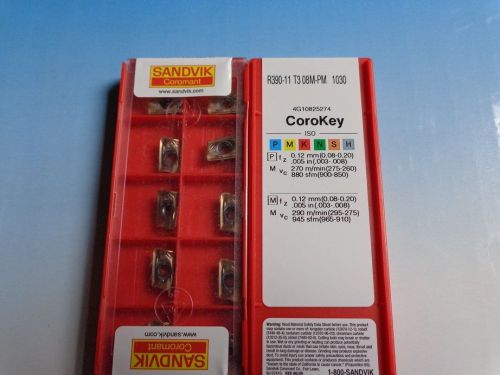 SANDVIK R390-11 T3 08 M PM 1030 INSERTS NEW IN THE BOX 10 PCS !