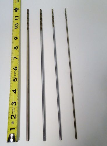 DORMER 4 PC #30, #21 &amp; #10 HSCO, CO &amp; HS 12&#034; DRILL BIT SET AIRCRAFT TOOLS