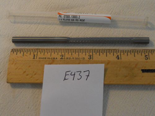 1 NEW IMCO 1/4&#034; SHANK PILOTED CARBIDE BURR. DOUBLE CUT.  USA MADE (E437)