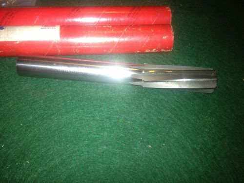 1&#034;  Diameter Straight Shank Left Hand Spiral Right Hand Cut, HSS Chucking Reamer