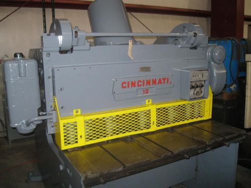 Used 3/8&#034; x 4&#039; cincinnati mechanical power squaring shear for sale