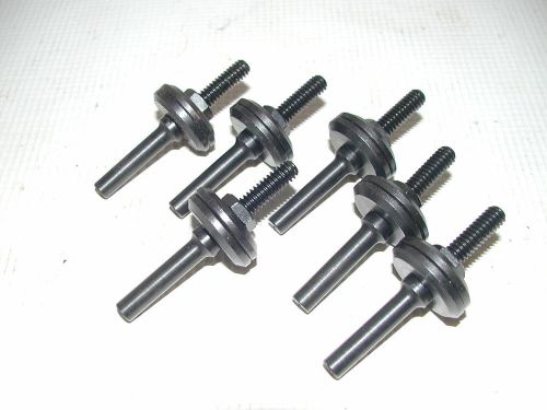 6 NEW CRATEX ABRASIVES WHEEL &amp; DISC MANDREL ARBOR 1/4&#034; SHANK FOR 1/4&#034; HOLE SIZE