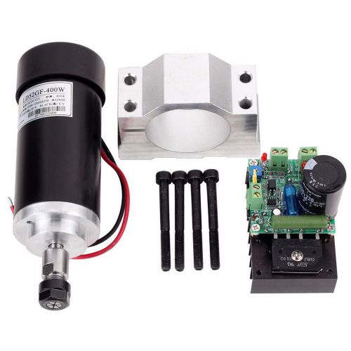 400w cnc spindle motor kits pwm speed controller 400w motor with mount bracket for sale