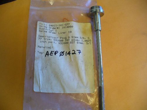 Fisher (Emerson) parts, Plug &amp; Stem. 24011-101-577