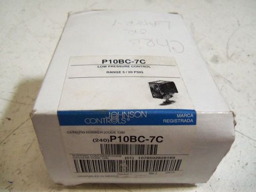 JOHNSON CONTROLS P10BC-7C LOW PRESSURE CONTROL *NEW IN BOX*