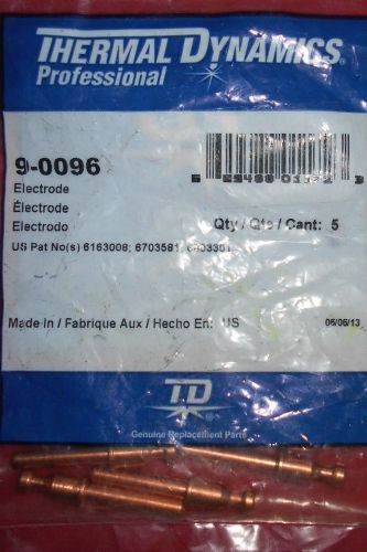 5 Pieces Pkg NEW, Thermal Dynamics 9-0096 20 40 Amp Electrode SL40