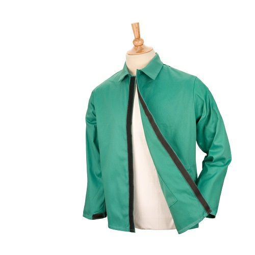 Revco Black Stallion F9-30CV 30&#034; 9oz. Green FR Cotton Welding Jacket, X-Large