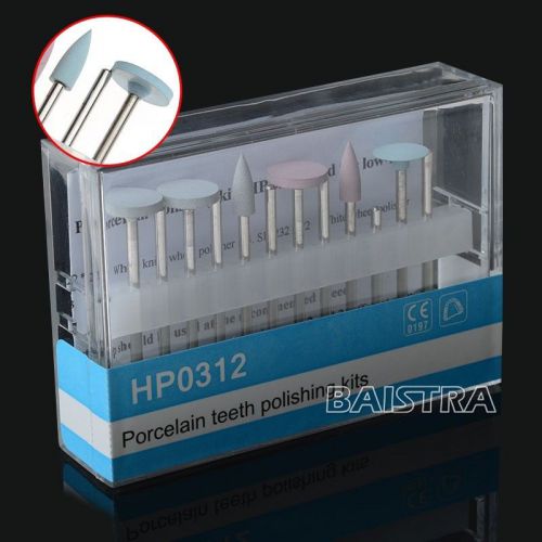 10 packs diamond burs cups porcelain teeth hp 0312 polishing kits for low-speed for sale