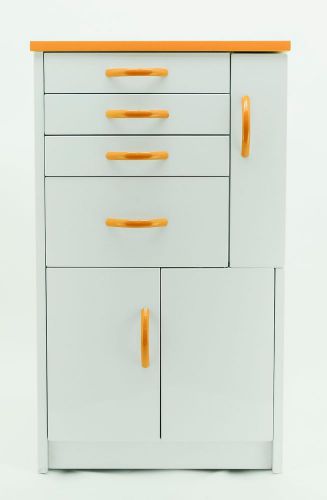 DENTAL MEDICAL MOBILE CABINET CART MULTIFUNCTIONAL DRAWERS MUSTARD YELLOW SMALL