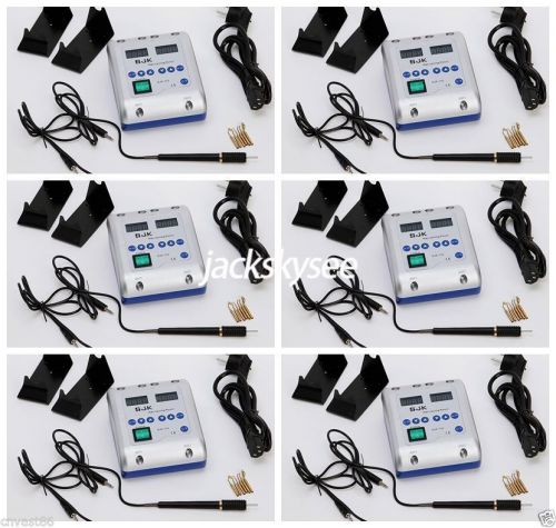 6pcs Digital Electric Wax Carver Knife Wax Carving Pen 6 Tips Dental Lab Pot