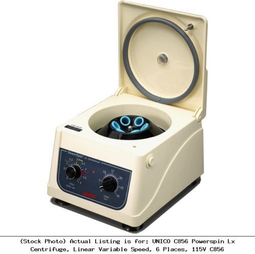 UNICO C856 Powerspin Lx Centrifuge, Linear Variable Speed, 6 Places, 115V C856