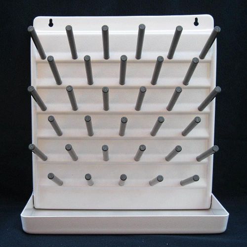 Bottle Drying Rack Drain 33 Peg Board Lab Test Tubes, Glassware Homebrewing 1204