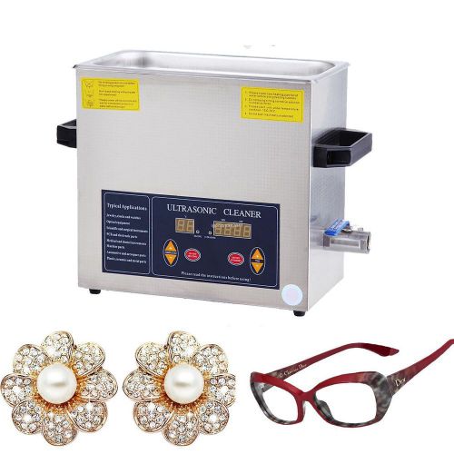 110V Stainless Steel 6L Liter Industry Heated Ultrasonic Cleaner Digital display