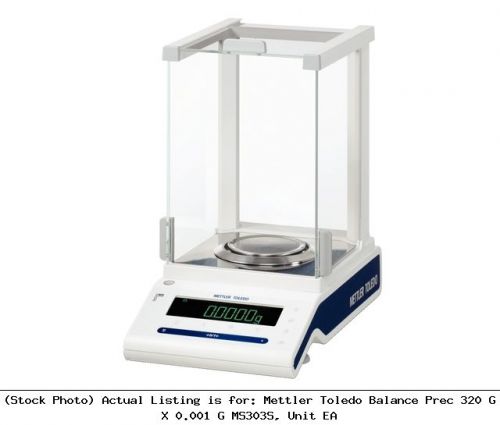Mettler toledo balance prec 320 g x 0.001 g ms303s, unit ea scale for sale