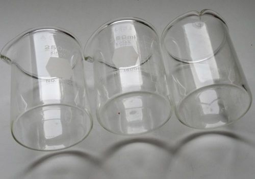 Lot of 3 vintage chemical lab graduated beakers photo medicine household for sale