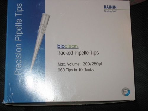 mettler Toledo Rainin Pipette tips 960 tips in ten racks 200ul