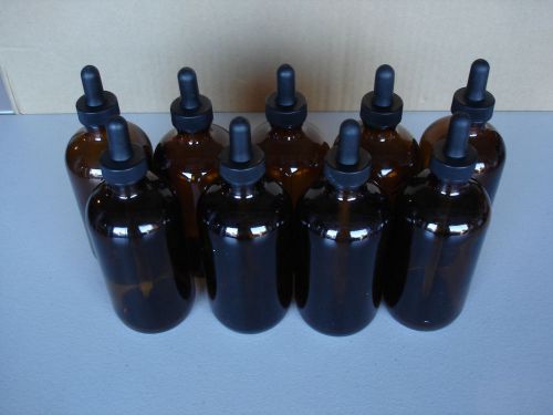 Dropper Bottles 8 oz - Lot of 9