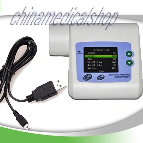 Hand-held 1.8&#039;&#039; color LCD Digital VC Lung Spirometer PEF FEFV1 FEF lung volume