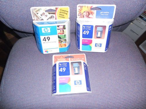 (3) HP Inkjet Cartridge 49 Tricolor Exp. date 2002, 2005, 2006