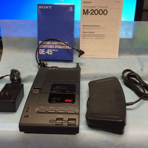 SONY M-2000  Microcassette Dictation/Transcription DESK TOP UNIT EXCELLENT USED