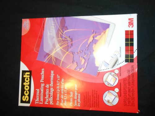 50 Scotch 3M Laminating Pouches TP3854-50