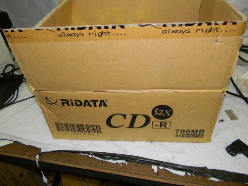 600 Ritek Ridata 52X CD-R 80min 700MB Silver Blanks R80JS52-NOB100N