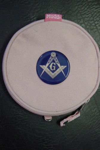 MASON MASONIC LOGO MUDD 12 CD PINK DENIM CASE HOLDER NEW