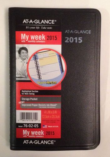 At-a-glance 2015 my week weekly/monthly appointment book #76-02-05 w/quick notes for sale