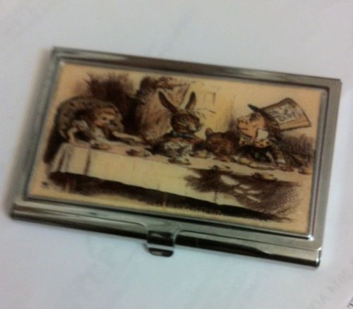 Alice in Wonderland Mad Tea Party Business Card Holder Credit Card Case!