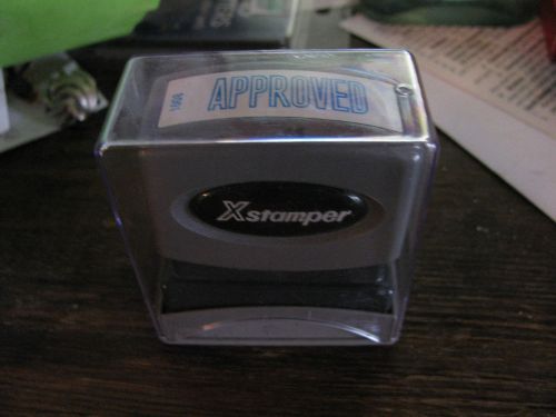 XSTAMPER Self-inking Stamp - APPROVED  Message Stamp  -BLUE