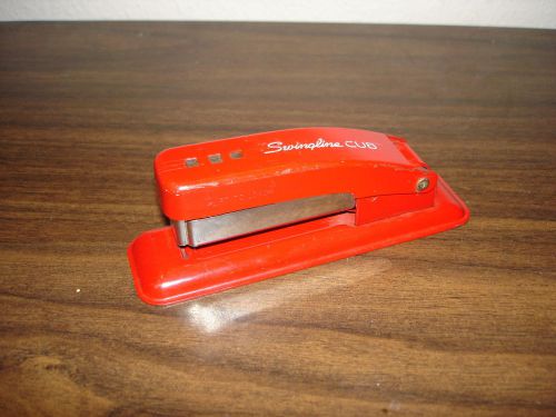 Vintage Red Metal Swingline Cub Stapler