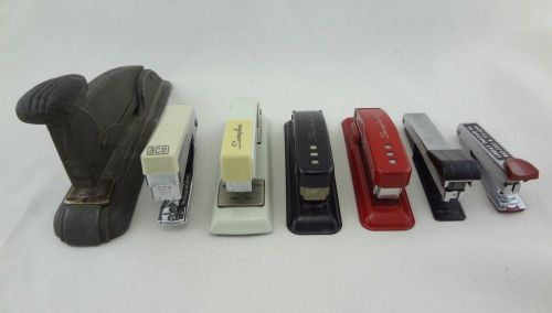 Vintage Stapler Lot (7) Swingline Cub, 711, #4 ~ Ace 777 ~ Bostitch ~ Idealine