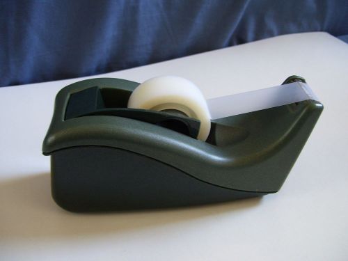 SCOTCH BRAND TAPE DISPENSER Model C-60 C60 GREEN Two Tone Metallic Desk Top GUC