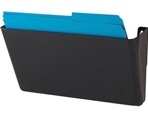 Staples Single Pocket Black Wall File, Letter Size