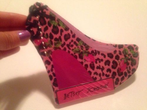 Super Cute! Betsey Johnson Lepoard Shoe Memo Pad Office School: New In Package