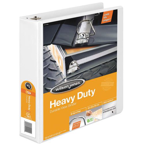 Heavy duty binder, view, d-ring, 2in, white w385-44wpp1 for sale