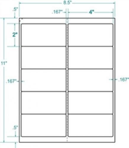 5163 compatible (1000 White Sheets 10,000 Shipping Labels)